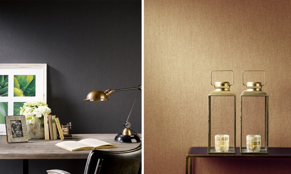 Interieur met behang en accentmuur